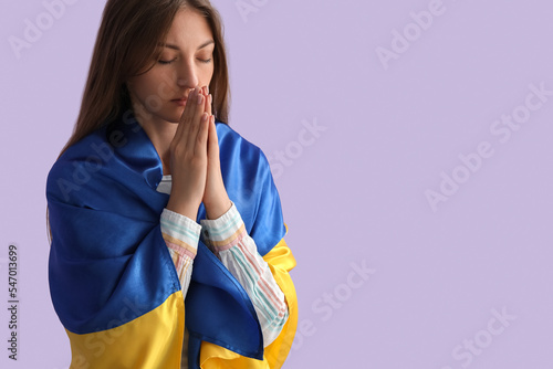 Young woman with Ukrainian ...