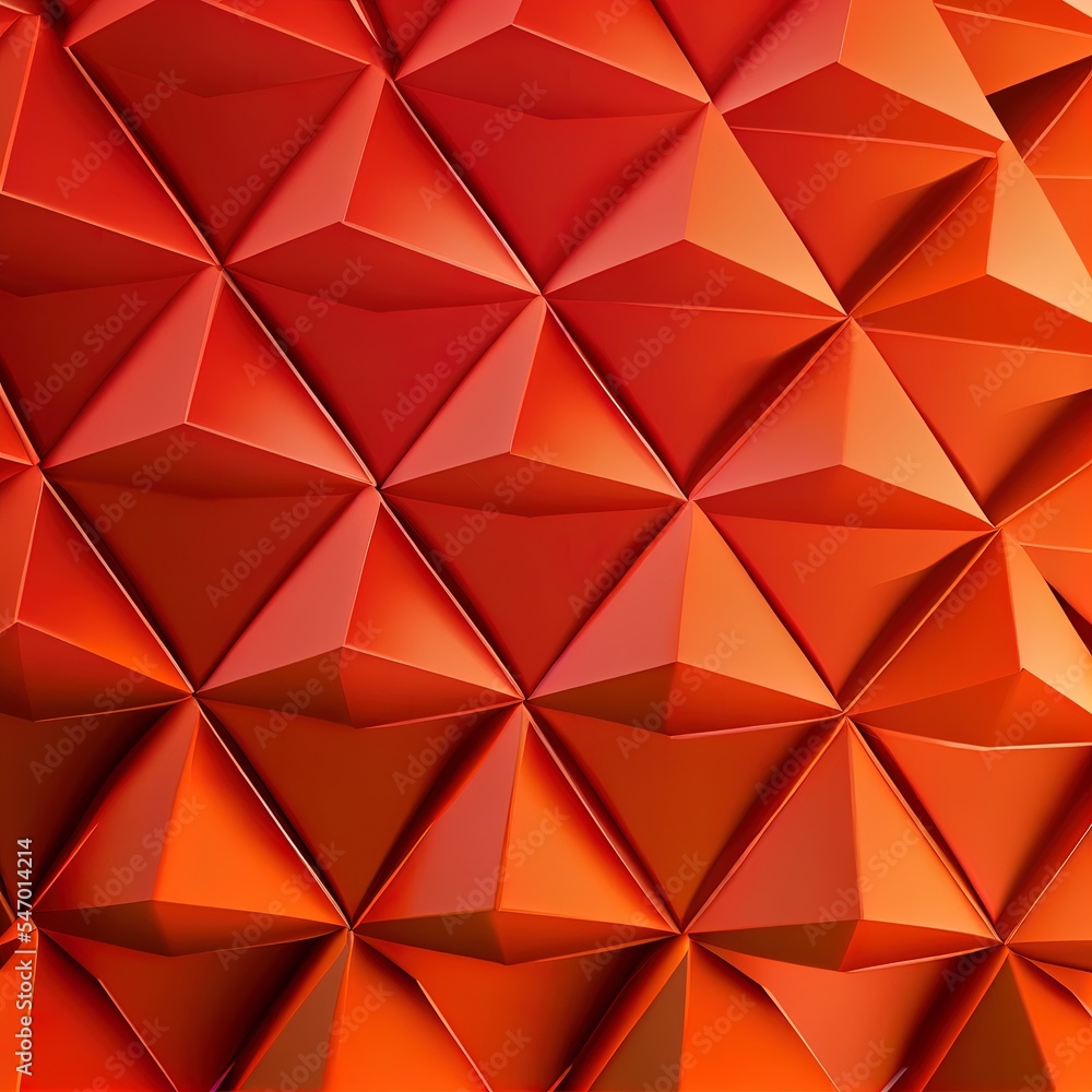 Abstract triangle geometrical orange background. Geometric origami style with gradient. 3D illustration Abstract triangle geometrical orange background. Geometric origami style with gradient. 3D illustration