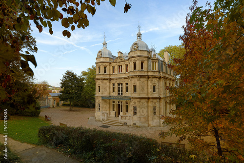 External view of Castle Monte-Cristo 1846 - beautiful XIX century building in Port-Marly , 20 km from Paris . France. photo