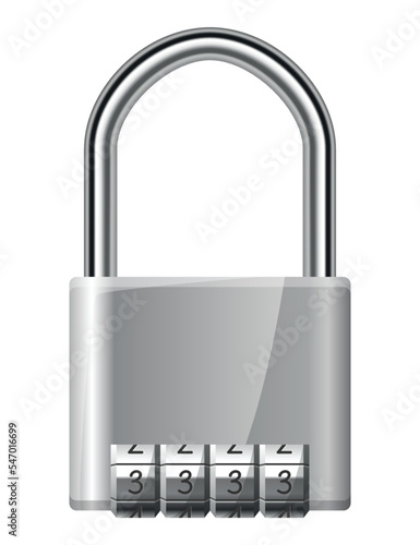 Code padlock. Lock with combination password code. Privacy number password entry. Safeguard and protection concept. Safety symbol