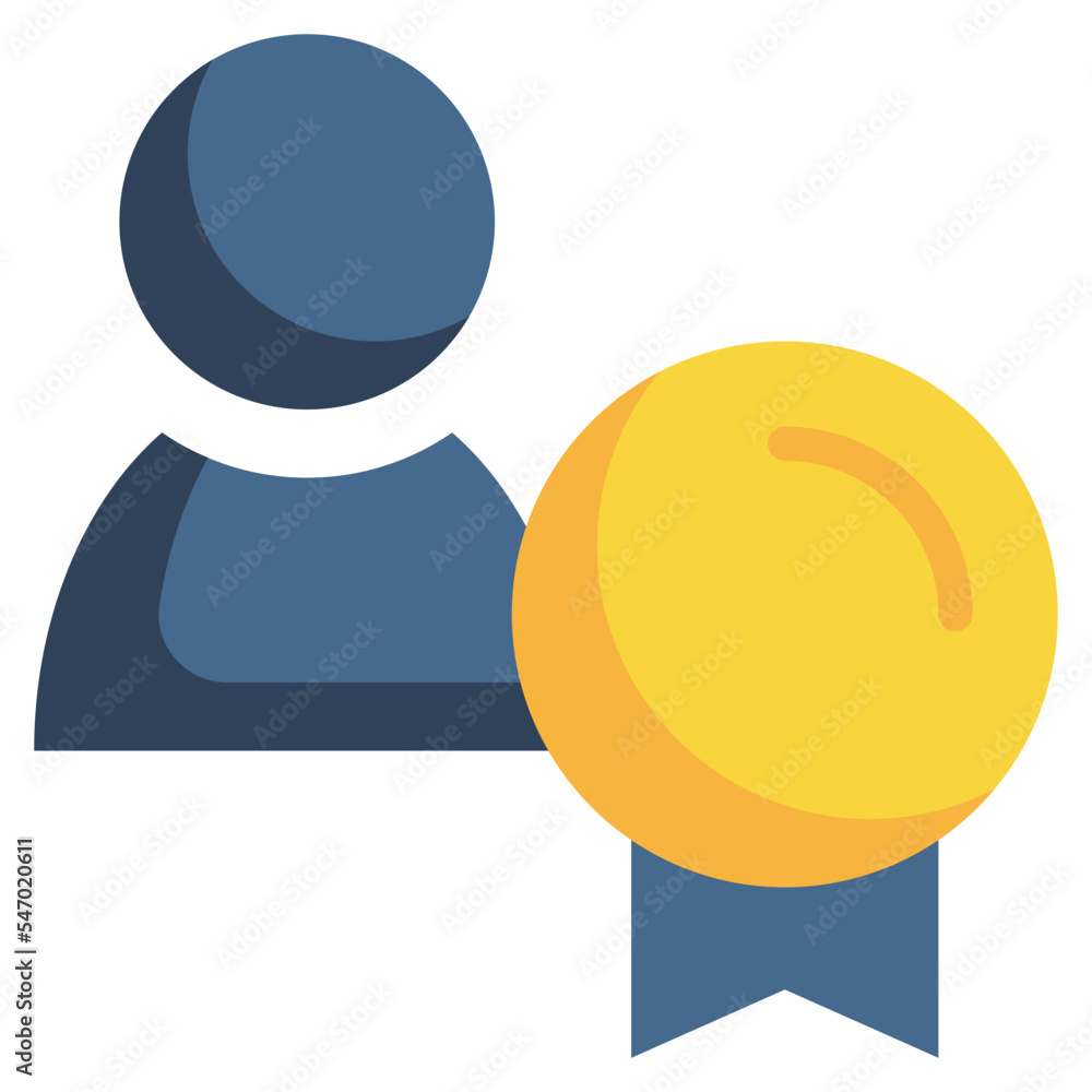 employee people reward award winner icon flat style employee people reward award winner icon flat style