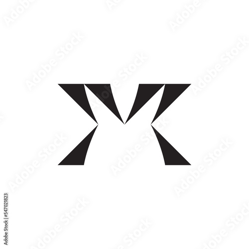 MV letter logo design vector