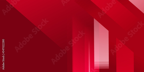 Abstract red modern decorative stylish wave banner geometric background vector