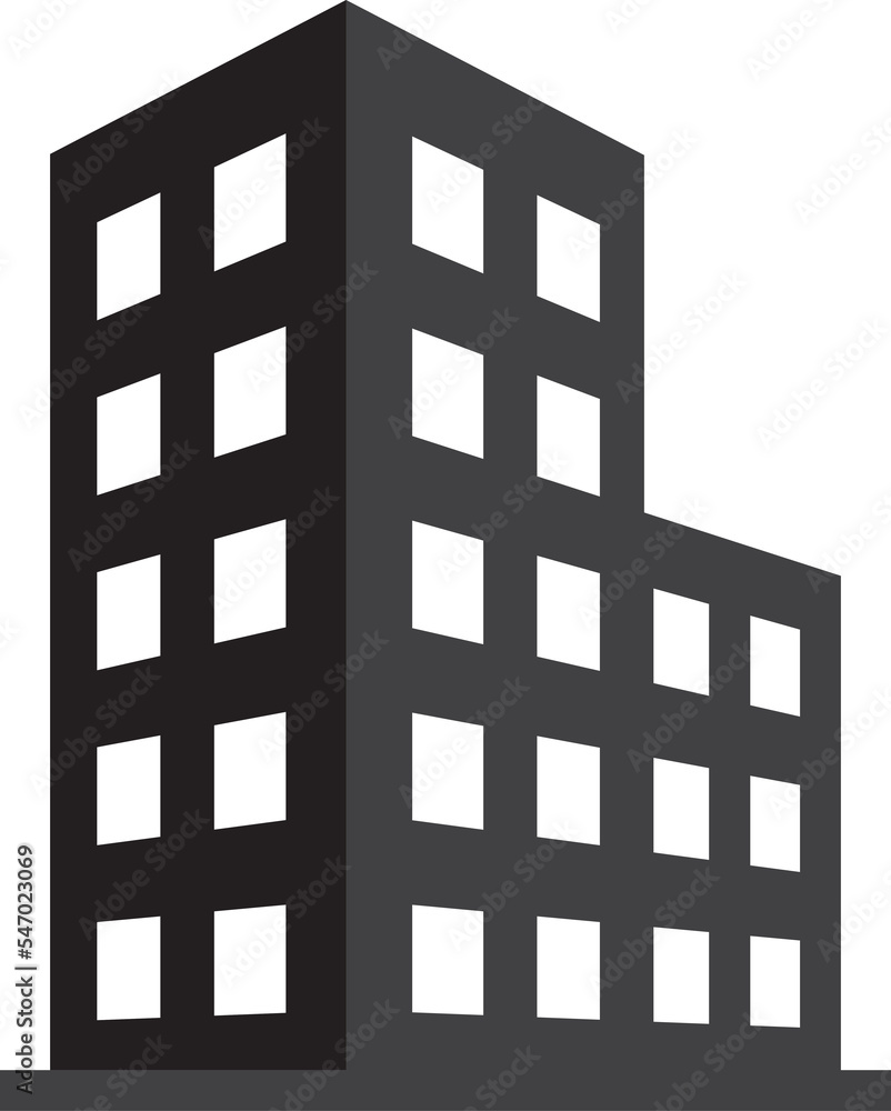 Buildings icon and office icon 