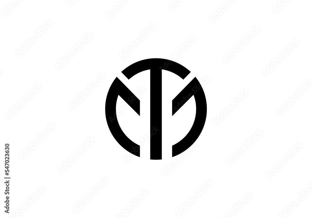 initial letter logo MT or TM initial company icon business logo background illustration initial letter logo MT or TM initial company icon business logo background illustration