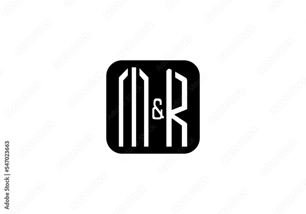 initial letter logo M&R initial company icon business logo background illustration initial letter logo M&R initial company icon business logo background illustration