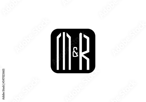 initial letter logo M&R initial company icon business logo background illustration