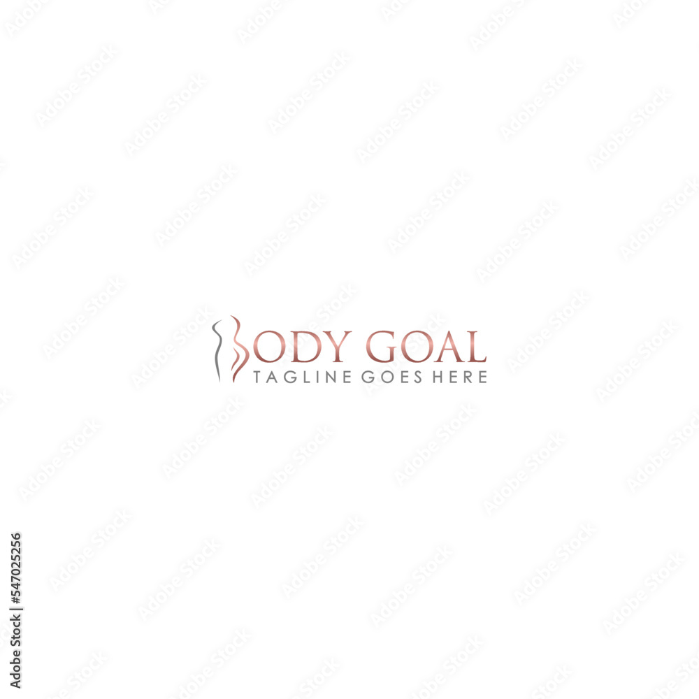 Body goal creative beauty logo design