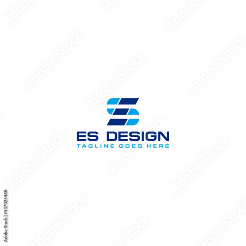 Abstract letter SE creative logo. It look like letter S and E.