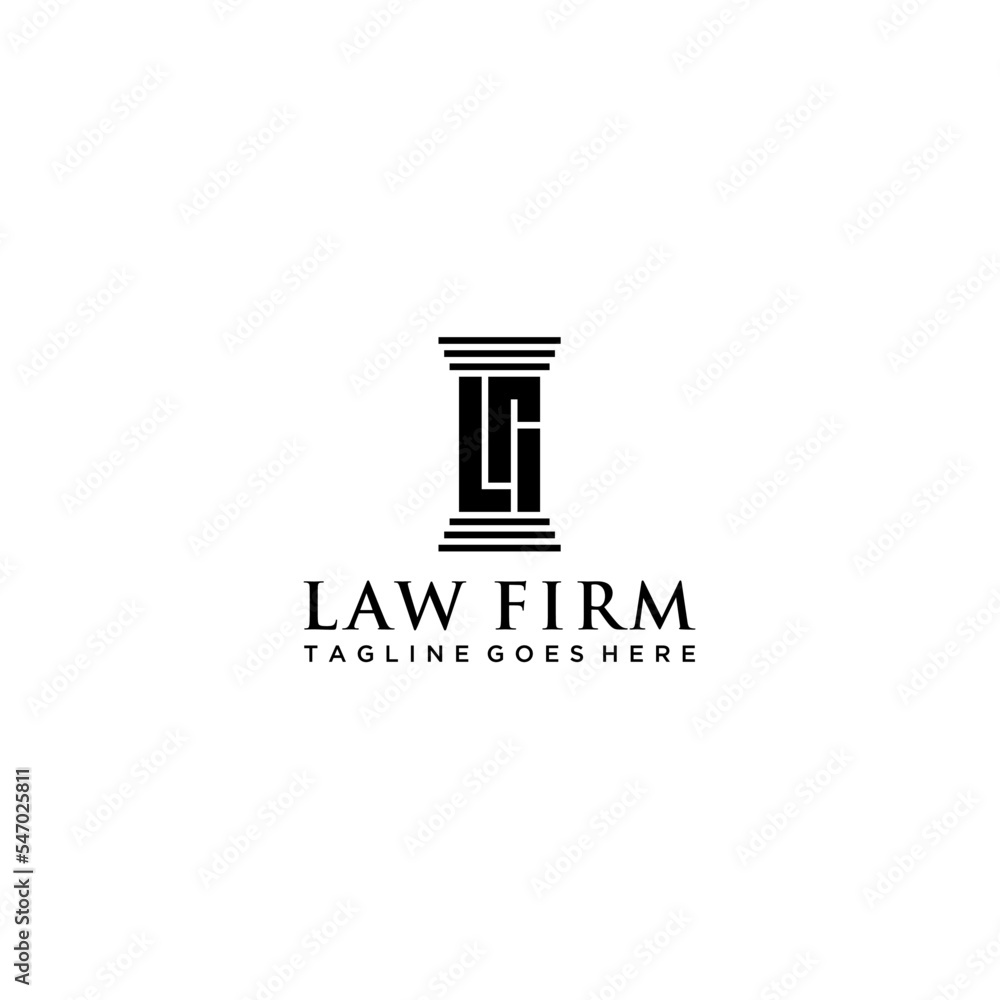 LG initial for law firm logo design