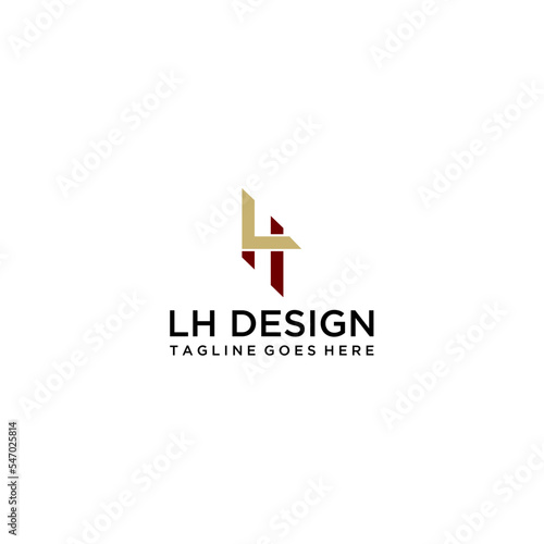 combination of letter l logo with letter h logo