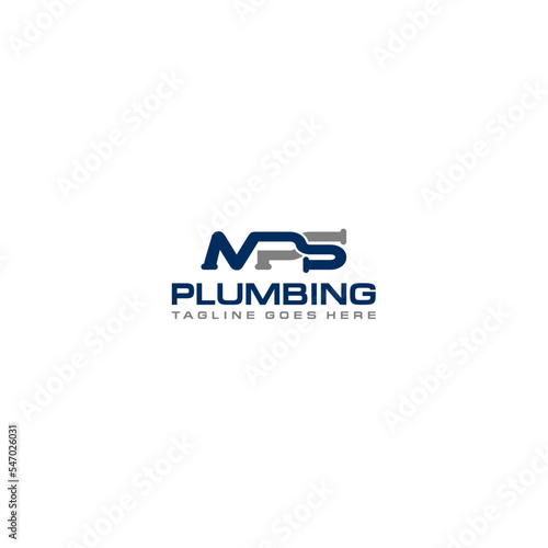 MPS modern plumbing logo design