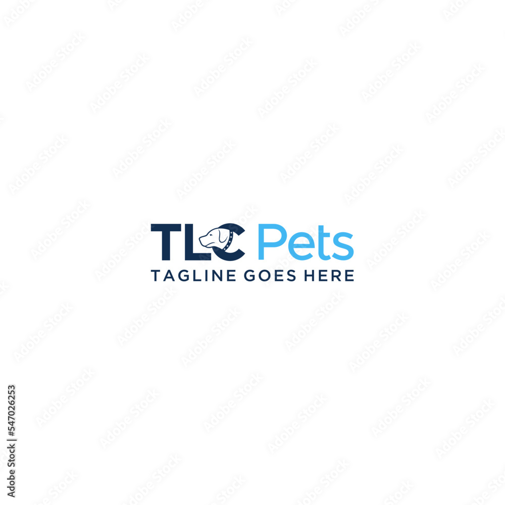 TLC letter and pet logo design