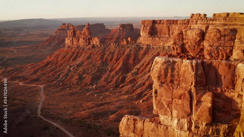 Aerial shot of the amazing rock formations on southern Utah.