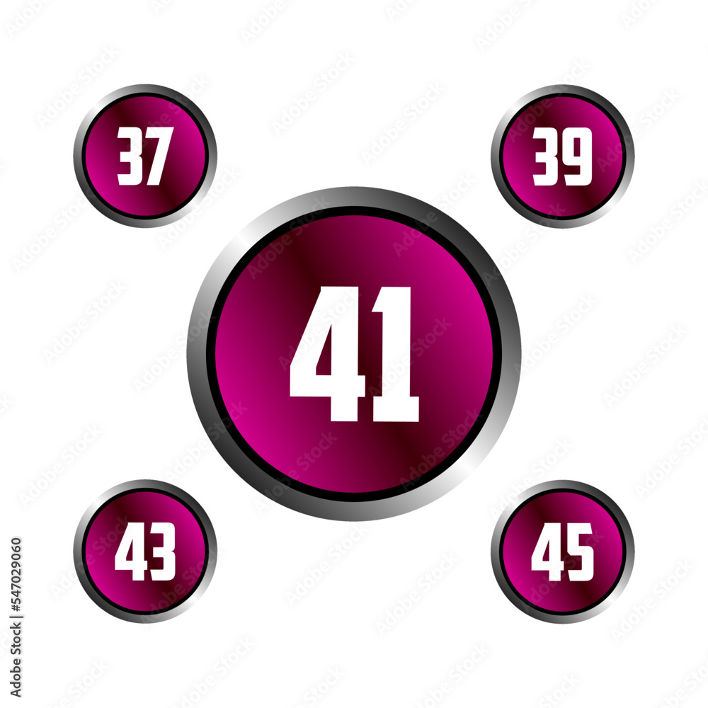 Numeric icon set vector design templates Numeric icon set vector design templates