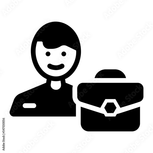 self employed glyph icon