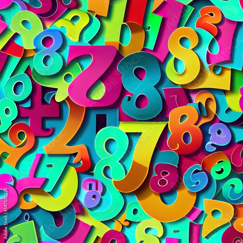 Colorful numbers. Use for background or texture