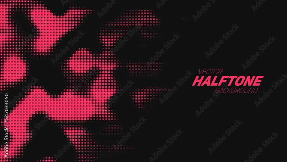 Abstract vector torn red halftone background. Scratched dotted texture element.