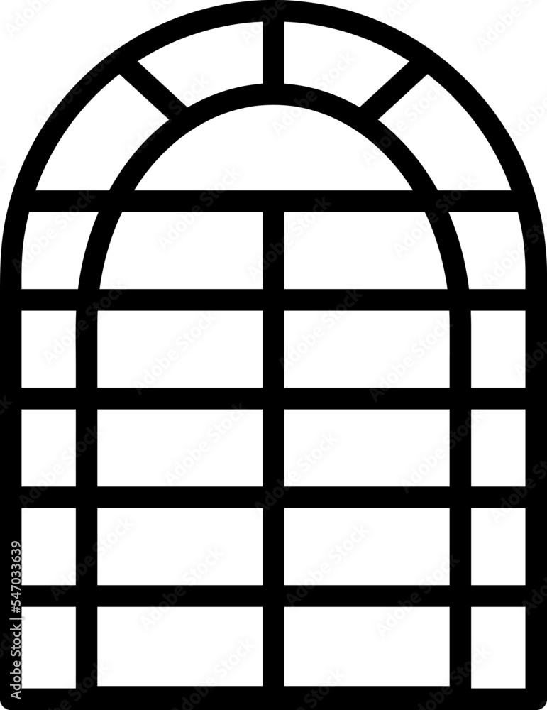 Arched window flat vector icon for home apps and websites.eps Arched window flat vector icon for home apps and websites.eps