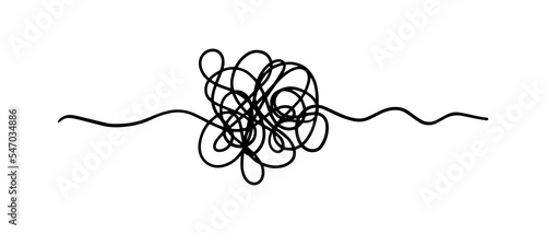 hand drawn of tangle scrawl sketch. Abstract scribble, Vector illustration.