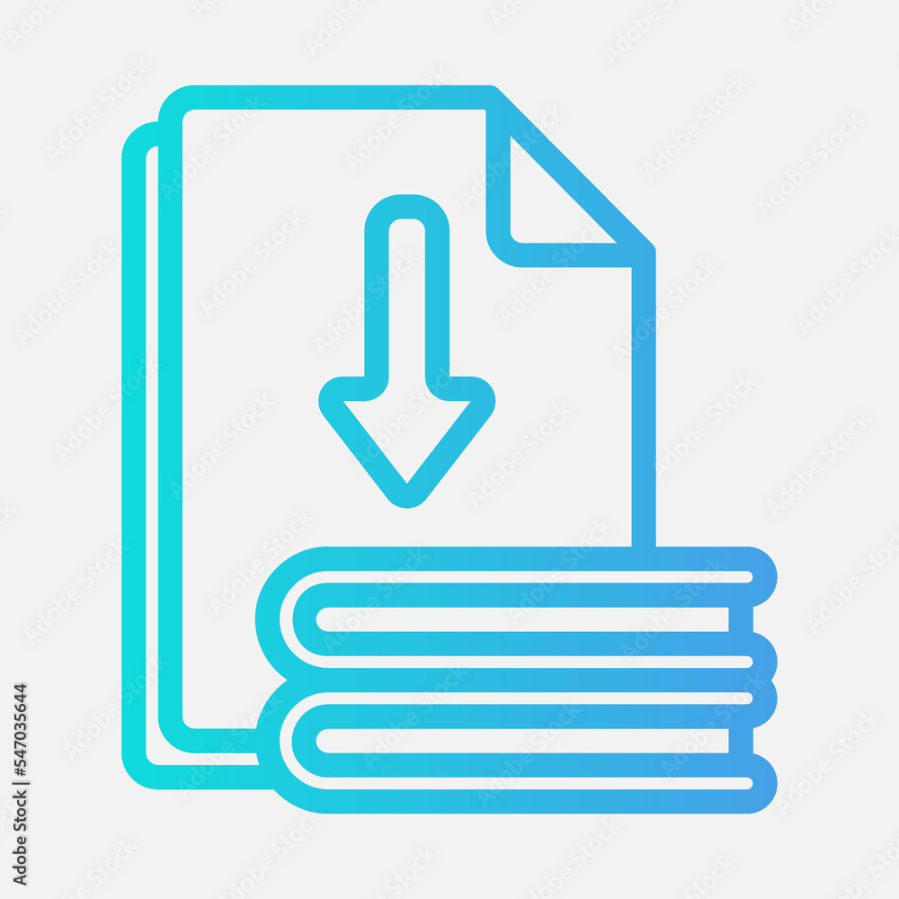 File download icon in gradient style, use for website mobile app presentation File download icon in gradient style, use for website mobile app presentation