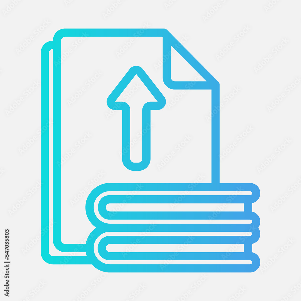 File upload icon in gradient style, use for website mobile app presentation File upload icon in gradient style, use for website mobile app presentation