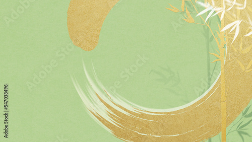 Photography Japanese style background material depicting  bamboos