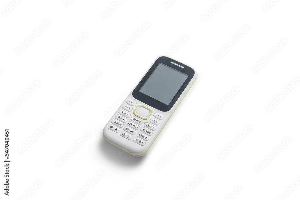 White old handphone on PNG background, include with shadows White old handphone on PNG background, include with shadows