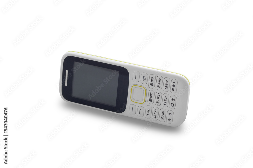 White old handphone on PNG background, include with shadows White old handphone on PNG background, include with shadows