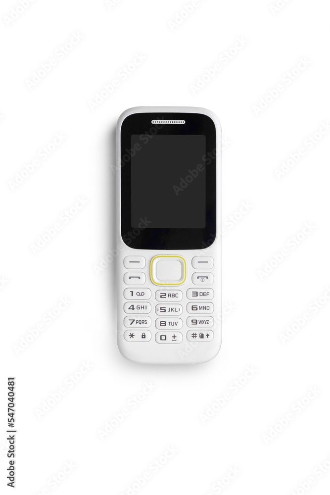 White old handphone on PNG background, include with shadows White old handphone on PNG background, include with shadows