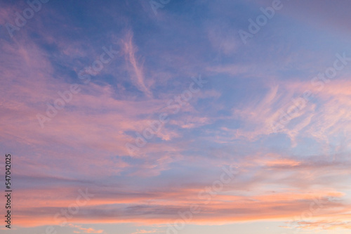 Orange and pink twilight sky