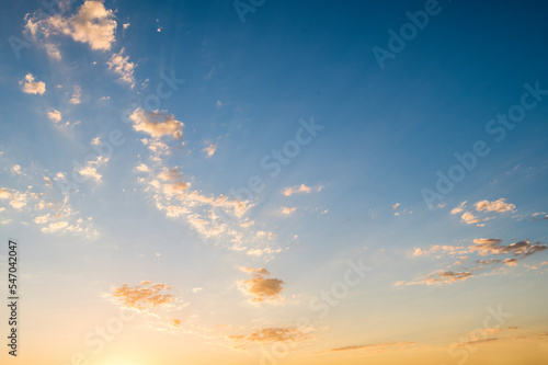 Dramatic rays at pre twilight in the sky