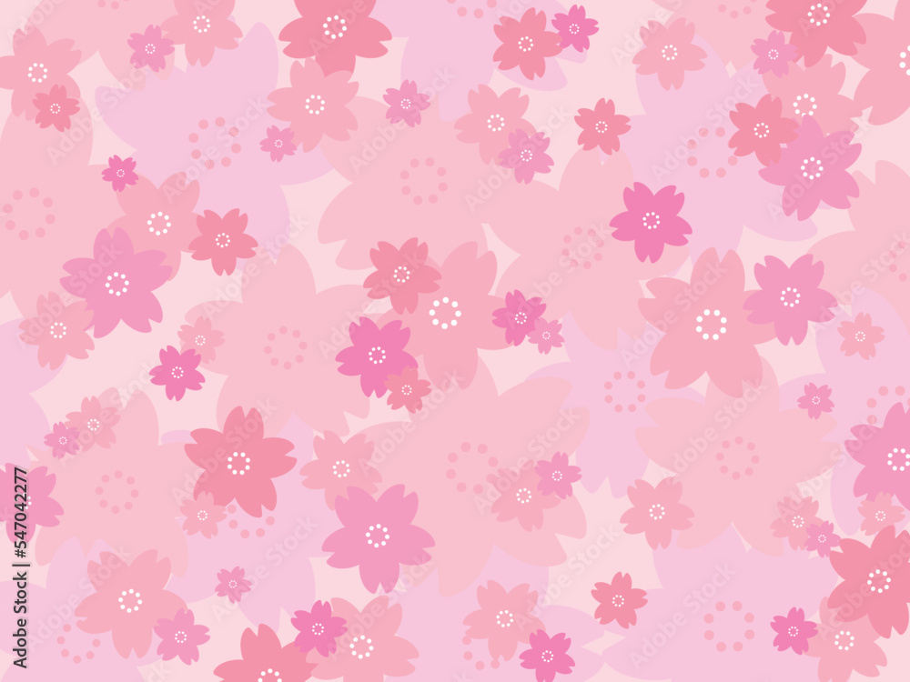 背景素材 桜 春 満開 ピンク色 ベクター