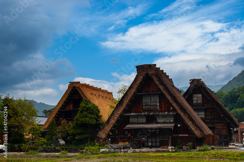 Ancient Gassho Houses in Shirakawa Township, Japan