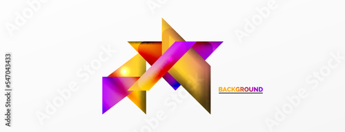 Abstract background. Simple color geometric shapes composition with 3d effect, lights and shadows. Vector Illustration For Wallpaper, Banner, Background, Card, Book Illustration, landing page