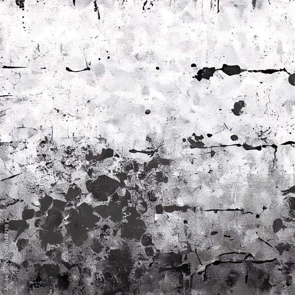Grunge background of black and white horizontal. Abstract texture for  design and decoration. Black and white mixed stains, cracks, chips. Vintage  old texture monochrome black and white Stock Illustration | Adobe Stock
