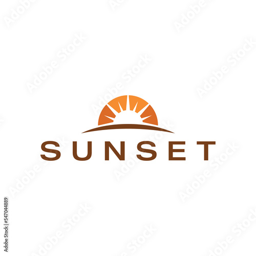 Abstract Sun logo design. Vector illustration Vintage Sun Icon with Rays logo design. logo design vector icon template