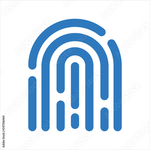 Biometric touch icon. fingerprint icon. Scanned finger icon. Vector and glyph