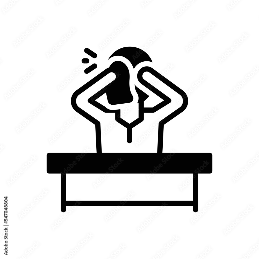 Black solid icon for cry Black solid icon for cry