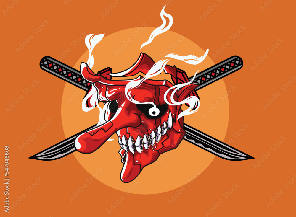 tengu mask logo vector illustration Stock Vector | Adobe Stock