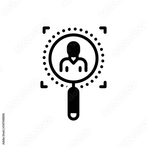 Black solid icon for detect