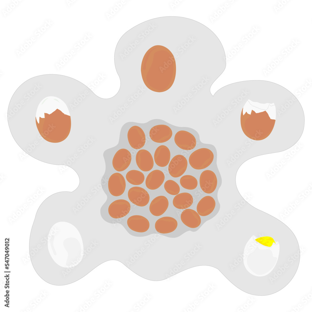 Set of egg vector shape 