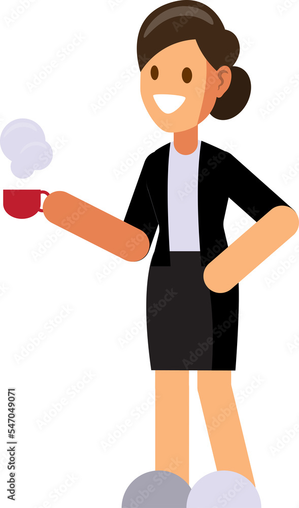 Businesswoman character In the office set  ,Vector illustration 