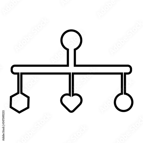 Baby, mobile, cot icon