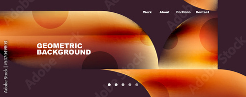 Circle, round elements and lines geometric abstract background. Vector Illustration For Wallpaper, Banner, Background, Card, Book Illustration, landing page