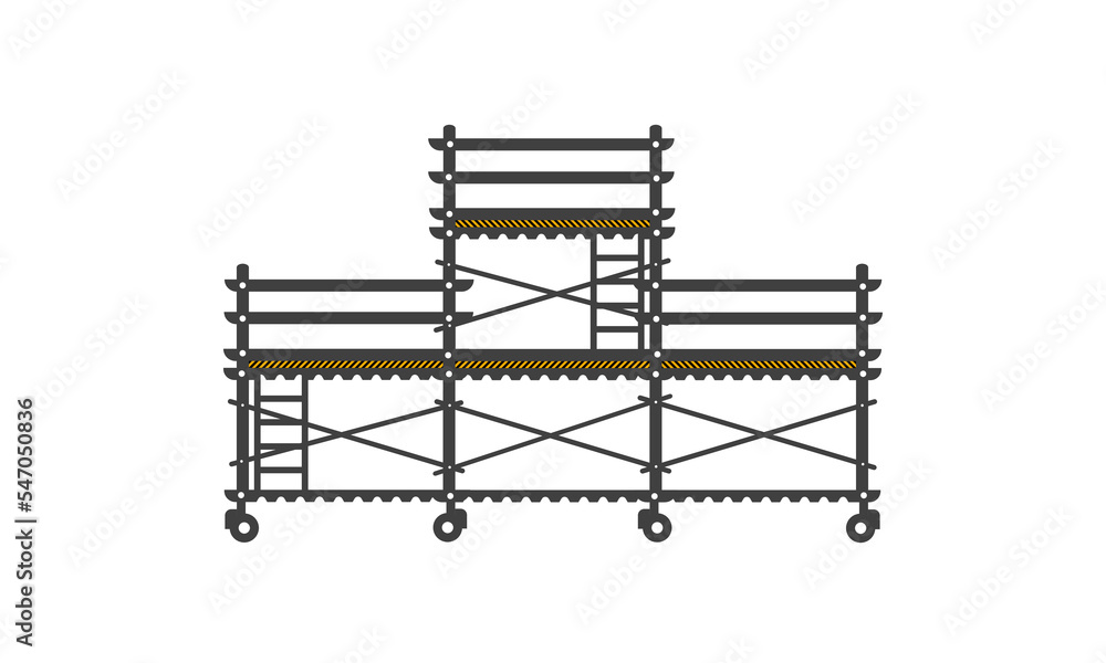 Scaffolding construction flat line icon vector. Scaffolding construction flat line icon vector.