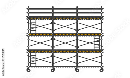 Scaffolding construction flat line icon vector.