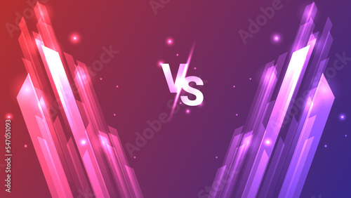 gaming battle background with modern style. Red versus Blue