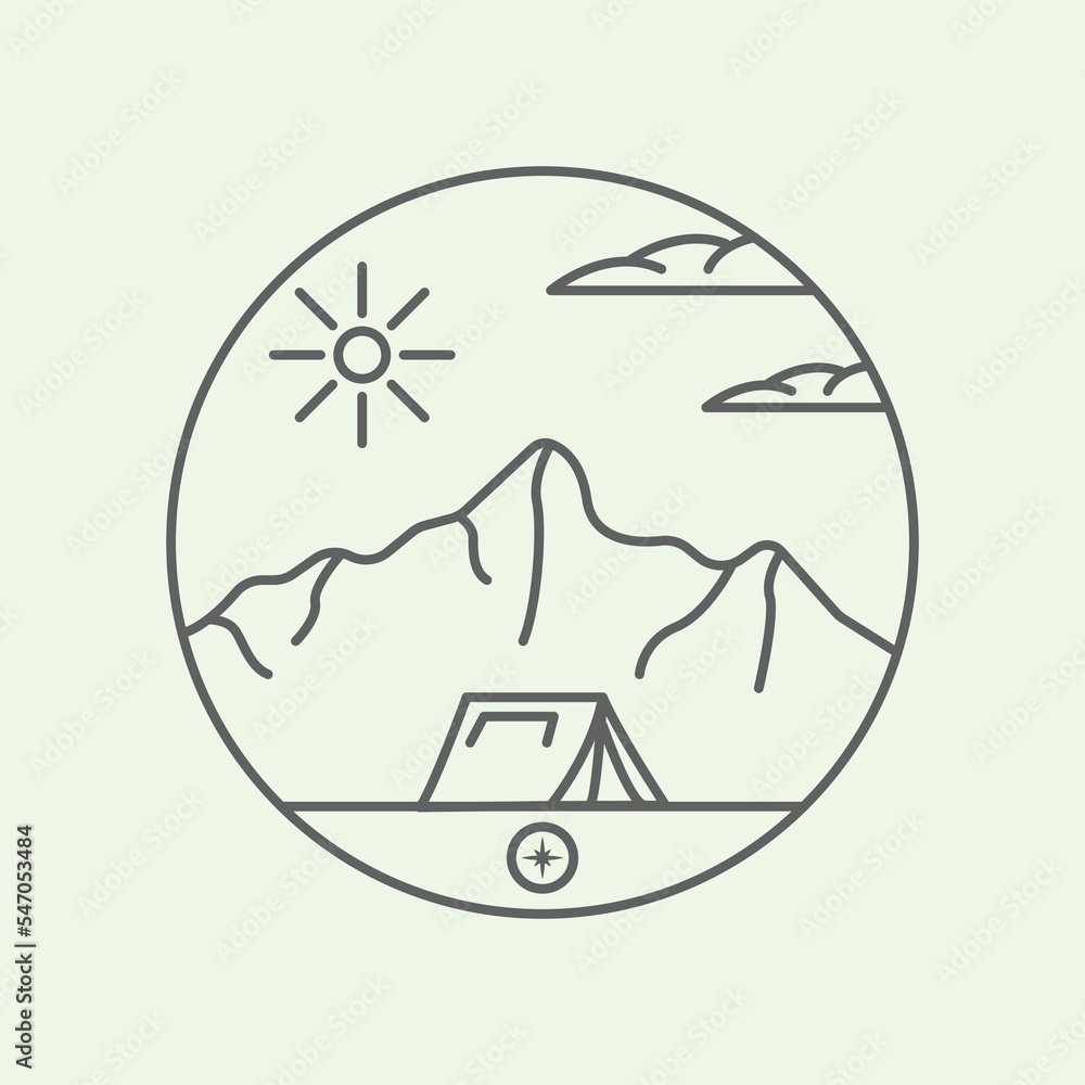 hills line art logo design minimalist illustration icon hills line art logo design minimalist illustration icon