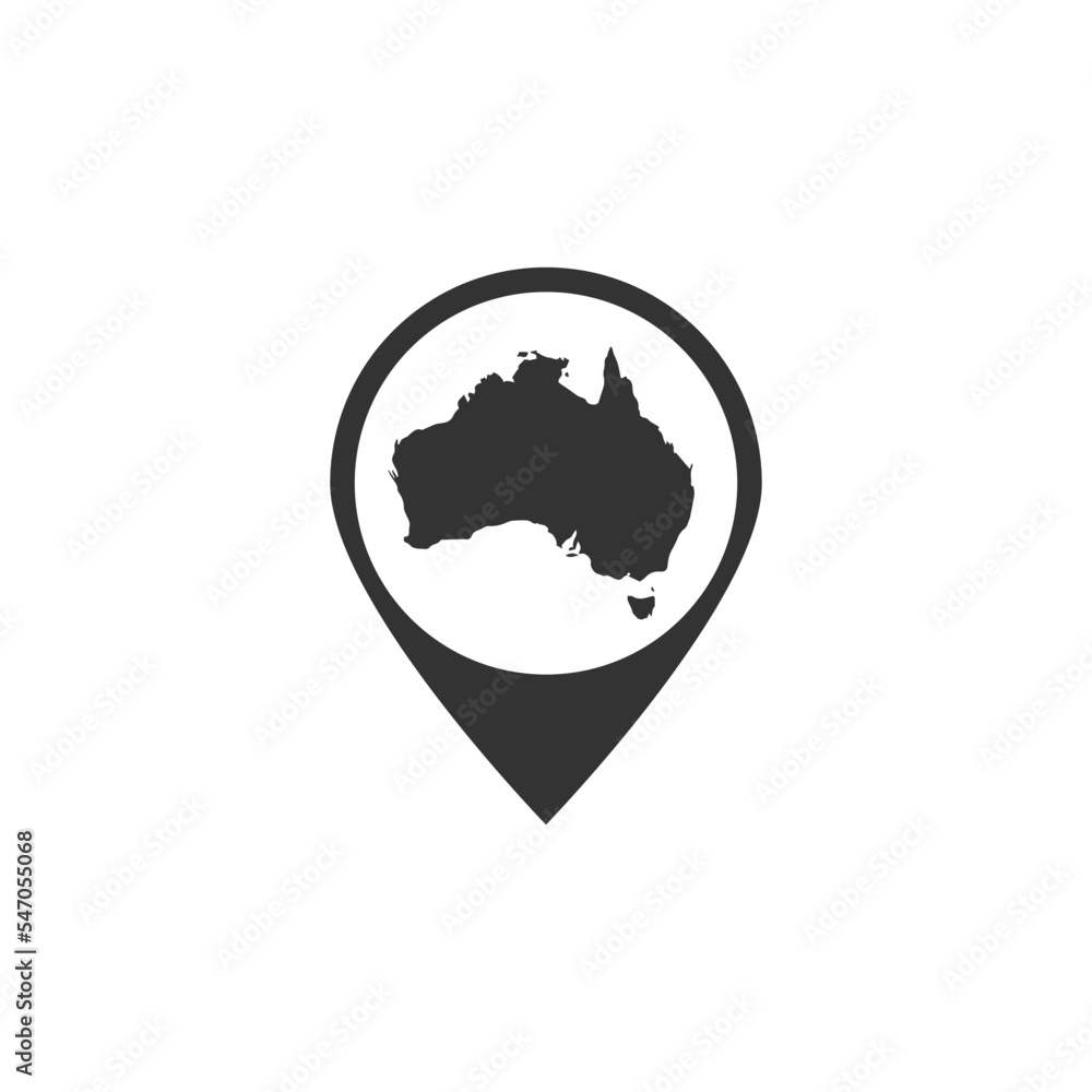 Black Outline Of The Australian Map Inside Of A Location Pin Isolated australian-map-outline-clipart-best
